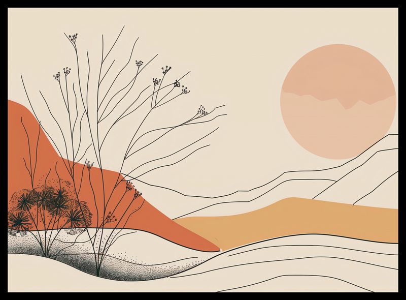 Plakat 55x40cm Pustynna Wydma zdjęcie 2