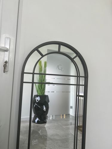 Czarne lustro loftowe Loftino 119x48 na Arena.pl