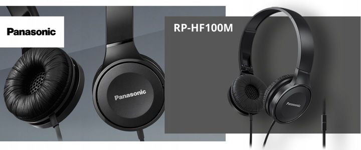 Panasonic RP-HF100M Słuchawki nauszne z mikrofonem zdjęcie 5