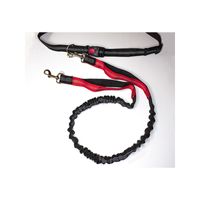 Smycz do biegania z amortyzatorem i pasem biodrowym, czerwona, 1,2m - 1,8m