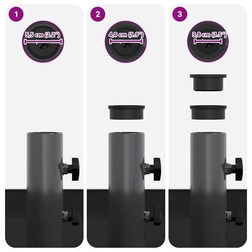 Podstawa Parasolowa z Donicą Antracyt 45 x 45 x 45 cm Stal na Arena.pl