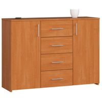 Komoda do sypialni, drzwi, 4 szuflady, LENA, 110x35x80, olcha | TYLETEGOTU