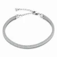 Bransoletka modułowa srebro 925 do CHARMS koralików zawieszek szara srebrna