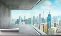 Fototapeta MIASTO SZKLANY TUNEL WIDOKOWY 370x250