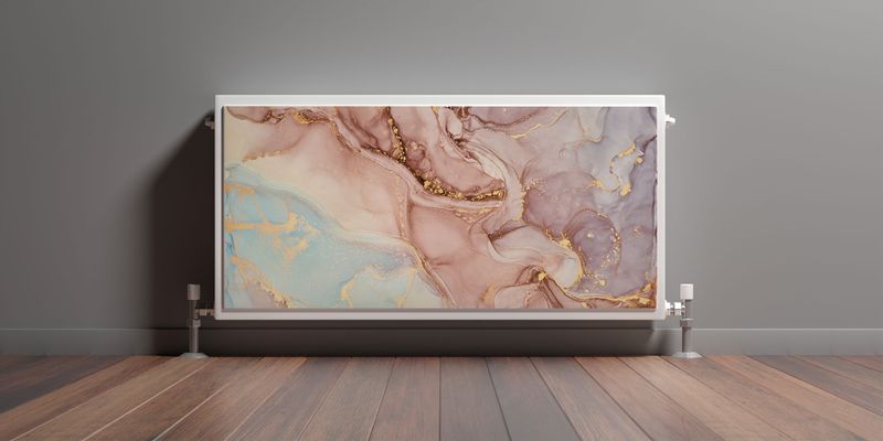 Mata MAGNETYCZNA Na Kaloryfer Kolorowy Marmur Abstrakcja 90cm x 60cm zdjęcie 3