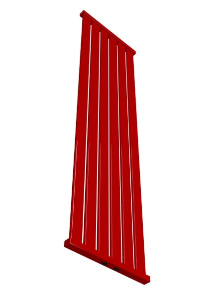 Grzejnik dekoracyjny LOTUS 140x30 CZERWONY zdjęcie 2