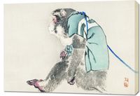 Obraz 100x70cm Monkey, Kōno Bairei Japoński Vintage do Salonu