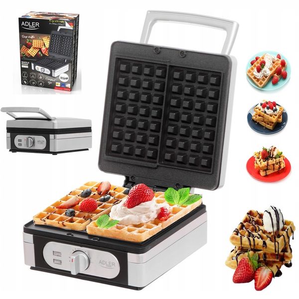 GOFROWNICA 2000W XXL 2 CHRUPIĄCE PUSZYSTE GOFRY XXL DUŻA SOLIDNIE WYKONANA zdjęcie 8