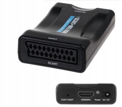 Konwerter Adapter HDMI 1080P 50Hz/60Hz na SCART Sygnał Cyfrowy Na Analogowy na Arena.pl