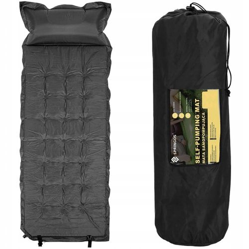 MATA SAMOPOMPUJĄCA KARIMATA 180x66 cm Z PODUSZKĄ GRUBA Z POKROWCEM MATERAC na Arena.pl
