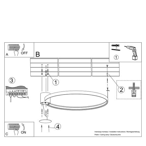 Plafon RIO 55 biały LED 3000K na Arena.pl