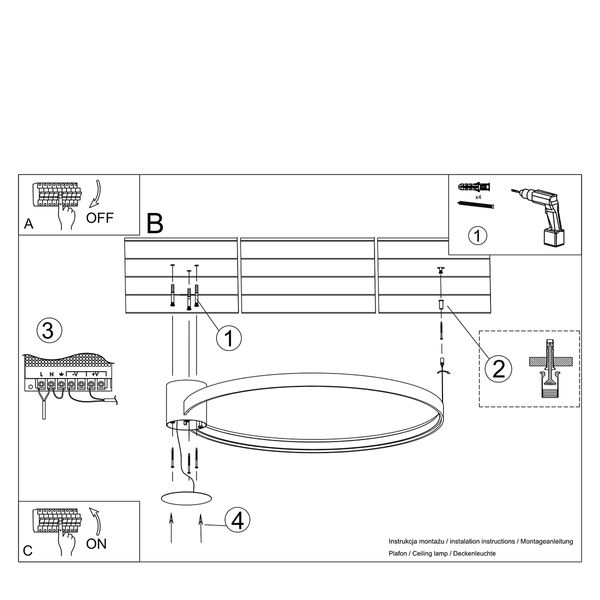Plafon RIO 55 biały LED 3000K zdjęcie 8