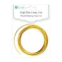 DRUCIK METALOWY 2MM X 5M CEDR-006 DP CRAFT ZŁOTY