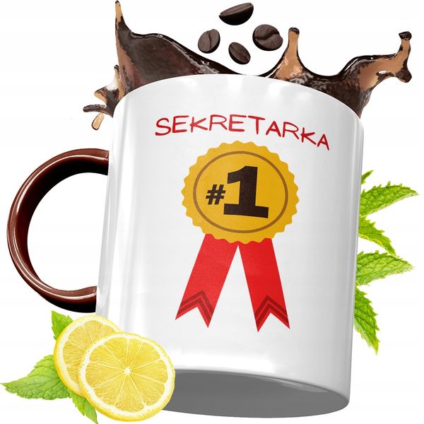 Kubek Bordowy Dla Sekretarki Na Urodziny Prezent Z Nadrukiem Ze Zdjęciem zdjęcie 1