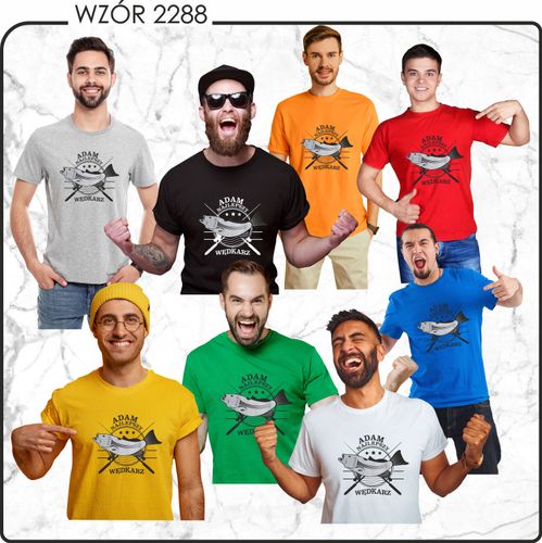 Koszulka T-shirt Prezent Machaj wędą ryby będą na Arena.pl