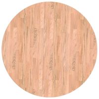 Blat stołu Inny Jasnobrązowy Ø 80 x 4 cm Solidne drewno dębowe