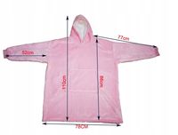 BLUZA Z KAPTUREM OVERSIZE CIEPŁA PREZENT GRANATOWA