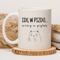 CHAMSKI KUBEK BEZ CENZURY | ŚMIESZNY PREZENT | DO PRACY BIURA DOMU | 330 ml
