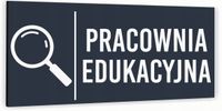 Tabliczka na drzwi PRACOWNIA EDUKACYJNA Aluminium ATRACYTOWA Nierdzewna