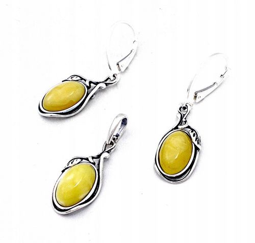 SREBRNY WISIOREK Z BURSZTYNEM na Arena.pl