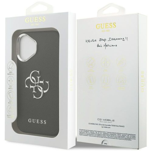 etui guess grained big 4g classic logo   do iphone 17 czarny na Arena.pl