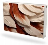 Mata magnetyczna na grzejnik na wymiar BRĄZOWE BEŻOWE PIÓRA 60x100 cm