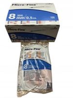 Strzykawki insulinowe 0,5 ml EMBECTA Micro-Fine z igłą G30 0,3x8mm 100szt
