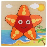 drewniana układanka edukacyjna puzzle - rozgwiazda