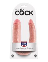 King Cock U-Shaped Large Podwójne dildo