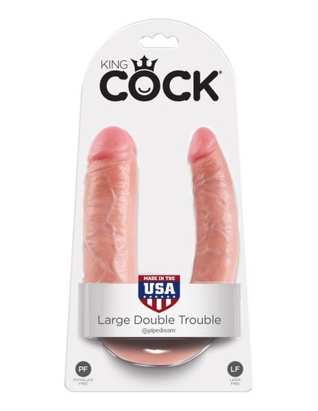 King Cock U-Shaped Large Podwójne dildo zdjęcie 1