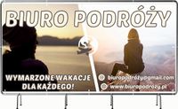 BANER REKLAMOWY 130x80cm projekt w cenie oczkowany BIURO PODRÓŻY
