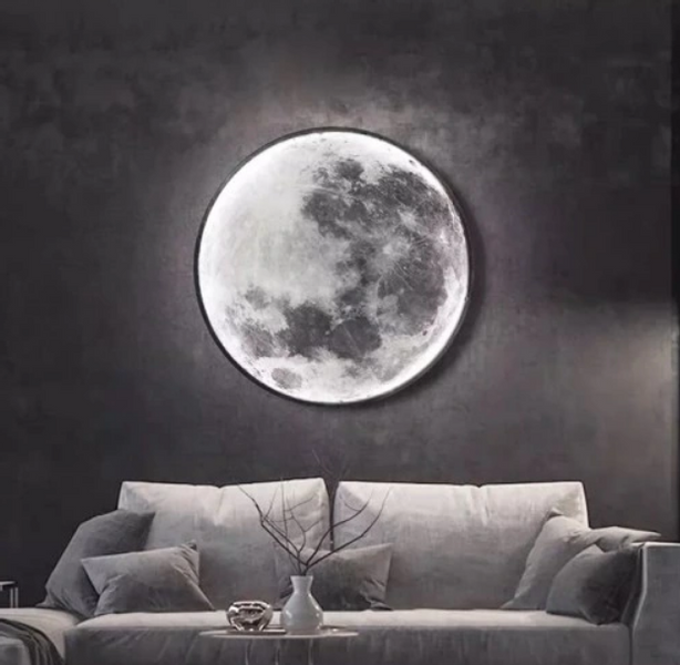 Plafon Lampa Led Księżyc 40 cm - Moon 3D - pilot zdjęcie 3