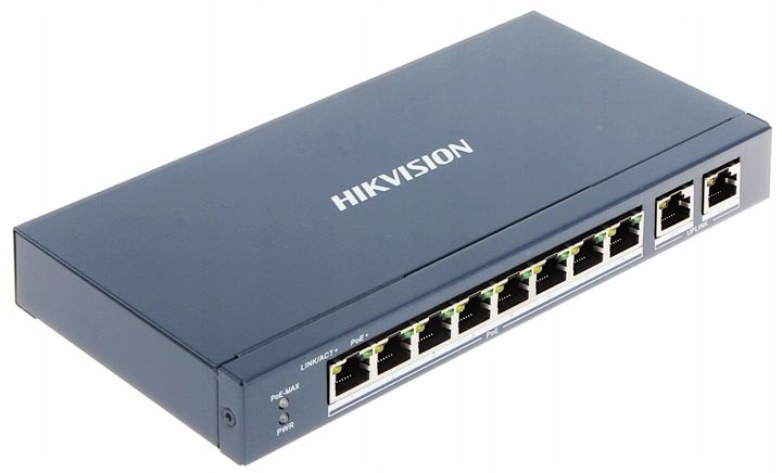 SWITCH HIKVISION DS-3E0310P-E/M 10 PORTÓW NIEBIESKI zdjęcie 6
