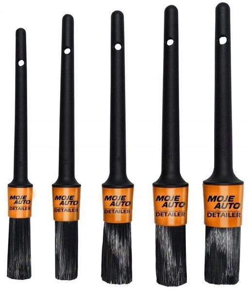 5X PĘDZLE PĘDZELKI DETAILINGOWE ZESTAW DO CZYSZCZENIA + ŚCIERECZKA ZESTAW zdjęcie 5