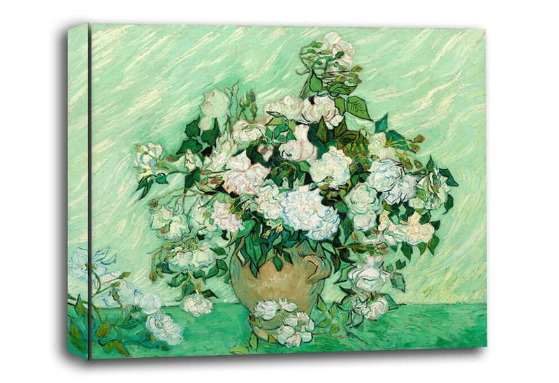 Roses 1890, Vincent van Gogh - obraz na płótnie 60x40 cm zdjęcie 1
