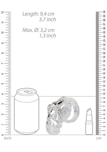 model 25   chastity cage   3.5 / 9 cm   transparent na Arena.pl