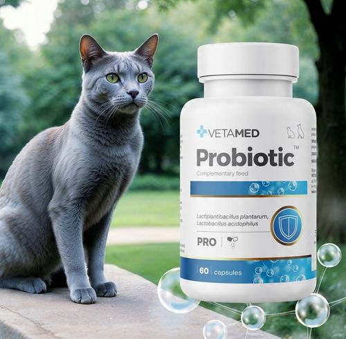 PROBIOTYK dla PSA I KOTA Prebiotyk VETAMED Probiotic 60 kapsułek + GRATIS na Arena.pl