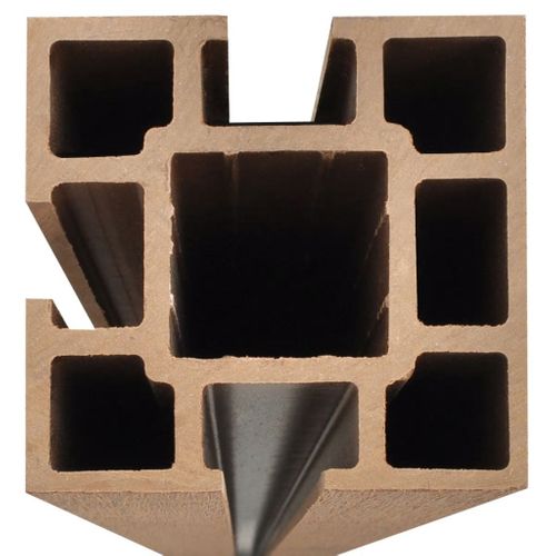 Płot skośny, boczny panel WPC, brązowy na Arena.pl