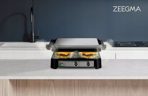Grill elektryczny Kontaktowy OPIEKACZ Kanapek Panini DUŻY 2000W TIMER na Arena.pl