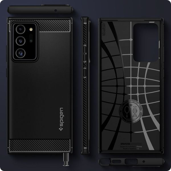 spigen rugged armor galaxy note 20 ultra matte black zdjęcie 9