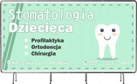 BANER REKLAMOWY 130x80cm duży wybór STOMATOLOGIA DZIECIĘCA twój tekst dane
