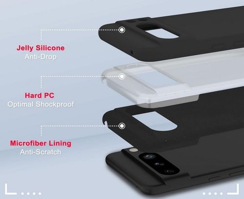 Etui case plecki silikonowe mat do Google Pixel 8 Pro + 2 szkła czarne na Arena.pl