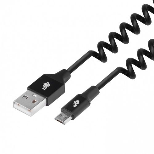 TB Kabel USB-Micro USB 1m spirala, czarny na Arena.pl