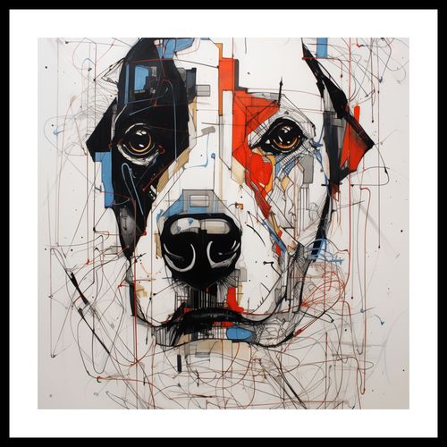 Plakat 40x40cm Przyrysowany Psiak na Arena.pl