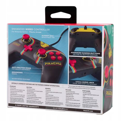 Gamepad PowerA Enhanced Pikachu Arcade do Nintendo na Arena.pl