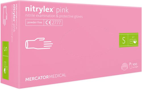 rękawice nitrylowe 100 szt. 7-s nitrylex pink na Arena.pl