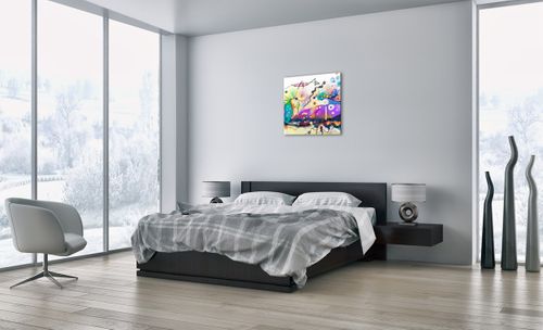 Obraz Na Płótnie - Ryby Pastele  - 60X60 Cm - Ac60X60-4096 na Arena.pl