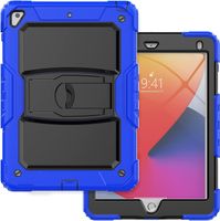 Etui do iPad 9.7" 2018/2017 z Podstawką i Paskiem na Ramię Niebieskie