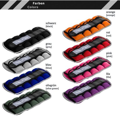 MOVIT Neoprenowe mankiety do ćwiczeń, 2x1 kg, pomarańczowe na Arena.pl