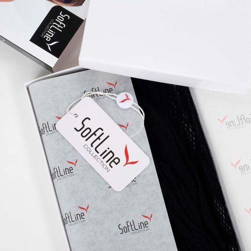 Body Siatkowe od SoftLine 1060  zmysłowy dekolt Erotic Body Black One Size na Arena.pl